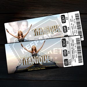 Druckbare Titanique Musical Theater-Karte | Personalisiertes Geschenk offenbaren | Bearbeitbar West End / Broadway Souvenir Andenken | Sofort Download