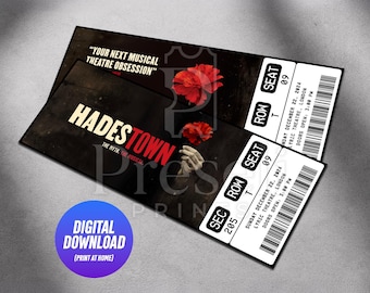 DruckbareHadestown The Musical Theater-Karte | Personalisiertes Geschenk offenbaren | Bearbeitbar West End Broadway Souvenir Andenken | Sofort Download
