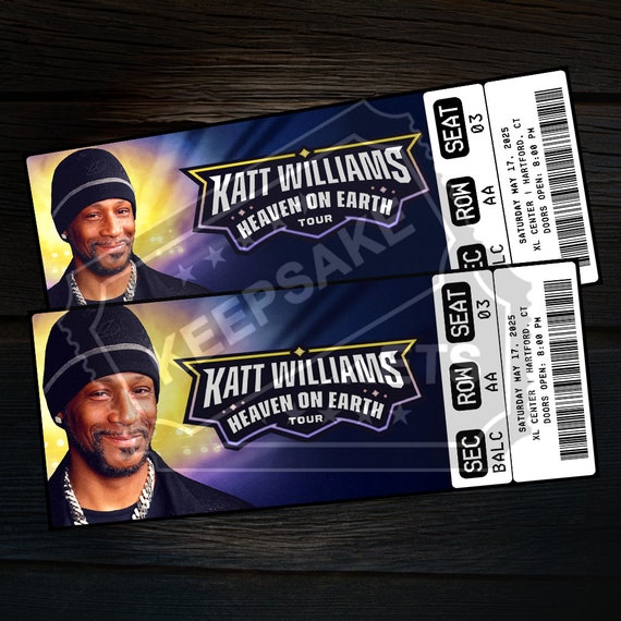 アート・デザイン・音楽 Carouschka's Tickets Printable Katt Williams Ticket Heaven on Earth Tour 2025