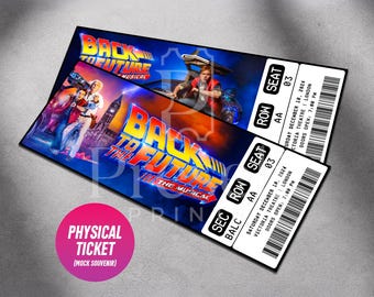 Custom Back To The Future Musical Theatre Ticket | Personalized Gift Reveal | Editable West End Broadway Souvenir Keepsake | Physical Ticket