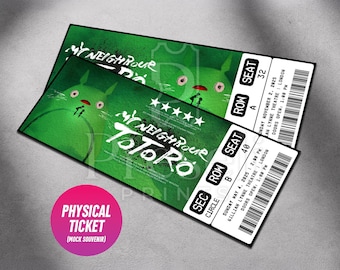 Entrada personalizada para el musical Mi vecino Totoro / Regalo personalizado / Recuerdo editable del West End / Entrada física
