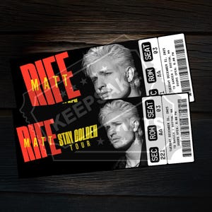 Druckbares Matt Rife Ticket Stay Golden 2025 Tour | Personalisierte Live Comedy Show Geschenk offenbaren | Benutzerdefinierte Andenken | Sofort Download