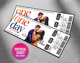 Custom One Day The Musical Theatre Ticket | Personalized Gift Reveal | Editable West End Souvenir Keepsake | Physical Ticket