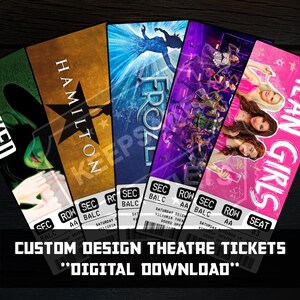 Benutzerdefinierte druckbare Musiktheaterkarte | West End New York | Geschenk offenbaren | Souvenir Andenken Download | Keine Bearbeitung erforderlich | Fordere ein Design an