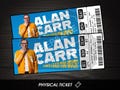 Custom Alan Carr Ticket Have I Said Too Much? Tour | Personalized Live Stand Up Comedy Gift Reveal | Souvenir Keepsake | Physical Ticket product logo