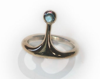 The Bubblegum Ring - Blue Topaz