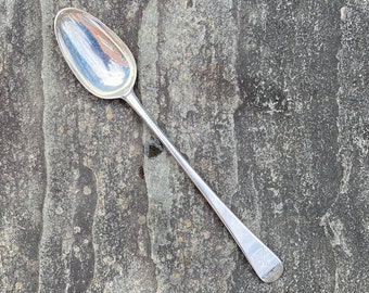 1774-82 Large Hester Bateman Sterling Silver Georgian English Stuffing Spoon London (11.75") - Royal Duke of Cavendish