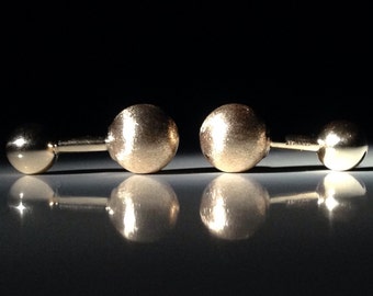 14K Gold Barbell Cufflinks by Jost - Husband Gift