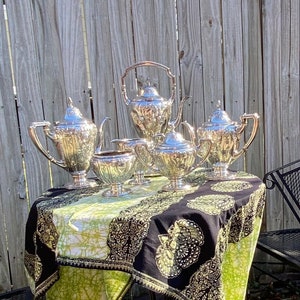 H. 1930 Charta / Barbour / International Silver Company Sechsteiliges Teeservice aus Sterlingsilber (5,375 Gramm)