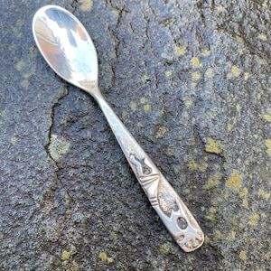Navajo Sterling Silver Handcrafted Salt Spoon with Kokopelli by Don Platero