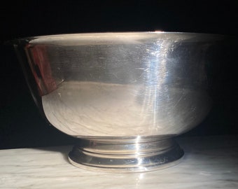 9" Paul Revere Sterling Silver Bowl by International (490+ grams)