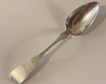1839-43 Vermont Coin Silver Teaspoon by Vilas, Loomis, and Co. of Burlington, VT