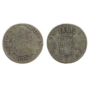 1808 Spanish Silver Charles V 4 Reales Madrid Mint (KM #431)