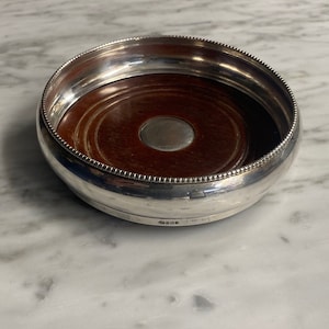 1991 Sterling Silver Wine Coaster by W I Broadway & Co of Birmingham