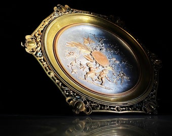 19th Century French Ormolu Bronze and Mixed Metals Compote or Tazza, School of Emile Louis Picault