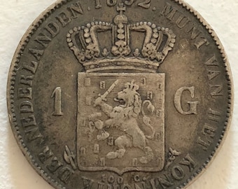1892 Dutch 1 Gulden (VF)