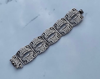 Ca. 1942 Los Castillo Taxco Sterling Silver Bracelet (70 g)