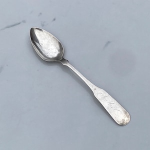 1840-1860 Newell Harding & Co Coin Silver Teaspoon Boston