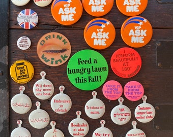 Assorted Promotional Advertising Buttons - Choose One or More