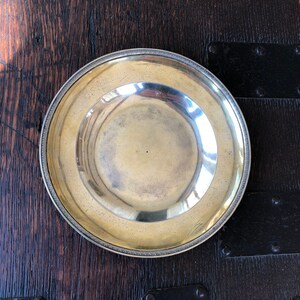 1800-1809 Jean Baptiste Potot French 6 1/8&quot; Sterling Silver Gilt Serving Plate with Palmette Rim - (178 grams)