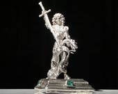 Silver and Emerald Figure of St. George and the Dragon