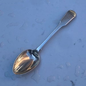 c. 1840 WE WE WC Canton Chinese Export Silver Dessert Spoon
