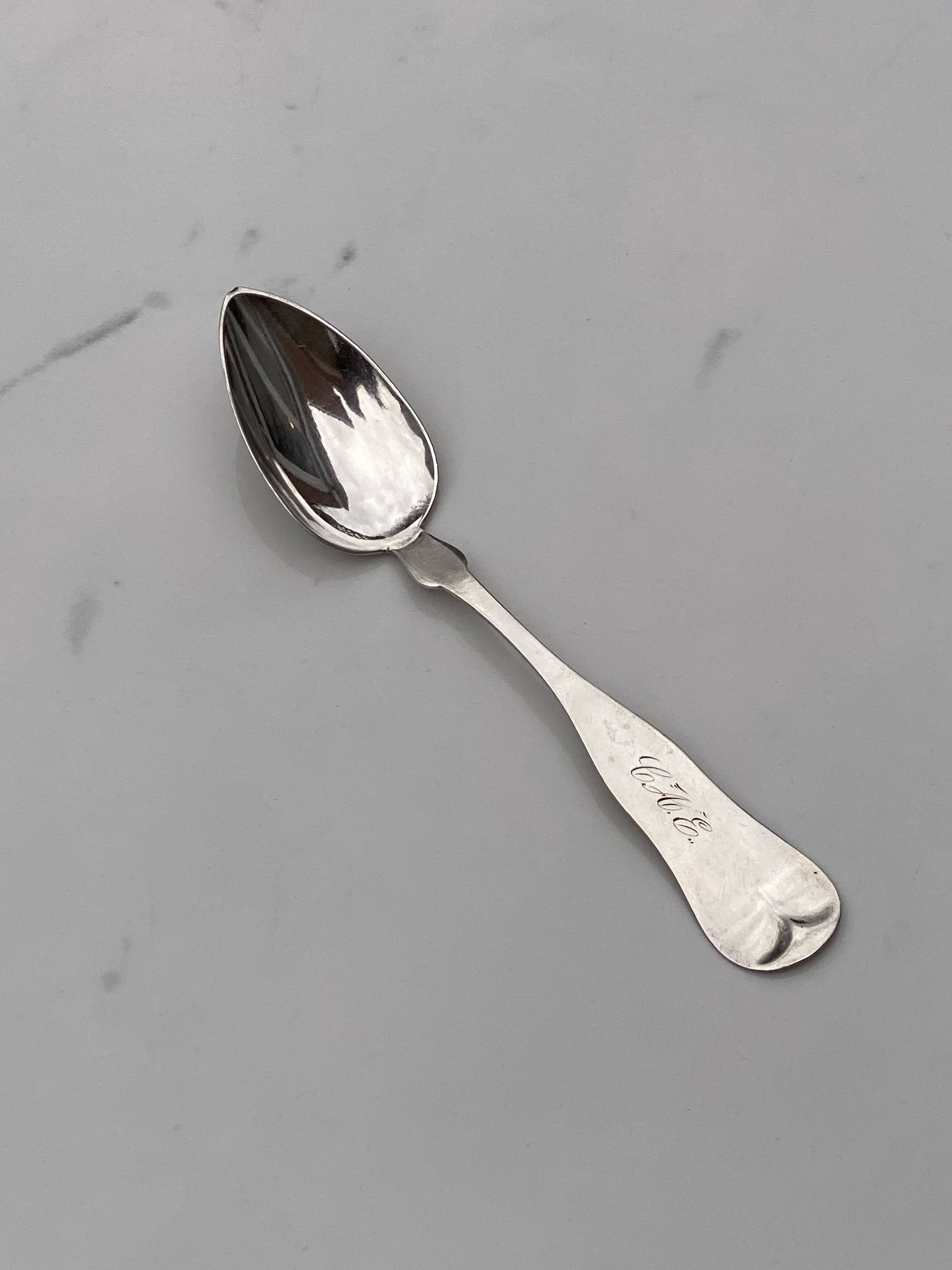 1860-1880 Daniel Leonard Cummings Coin Silver Teaspoon 5.75