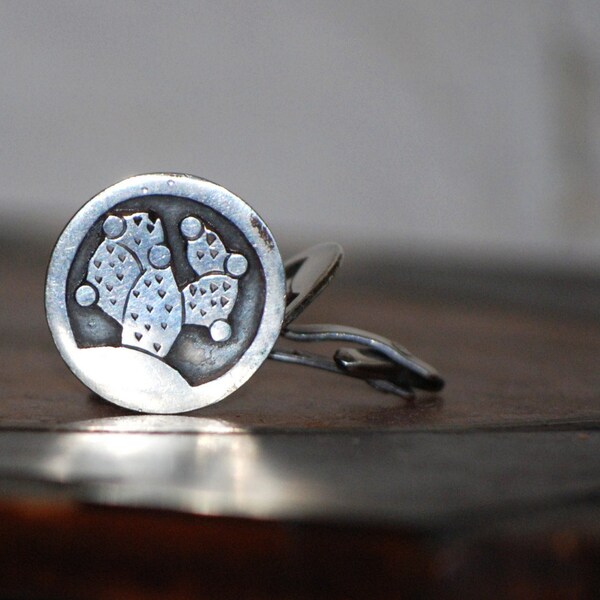 Sterling Prickly Pear Cufflinks