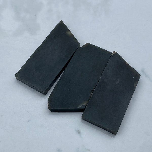 Dark Nephrite Jade Parcel Slab Rough Stone for Cutting (~70 grams)