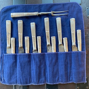 George III Sterling Silver Handled Dinner Knife Set London, England