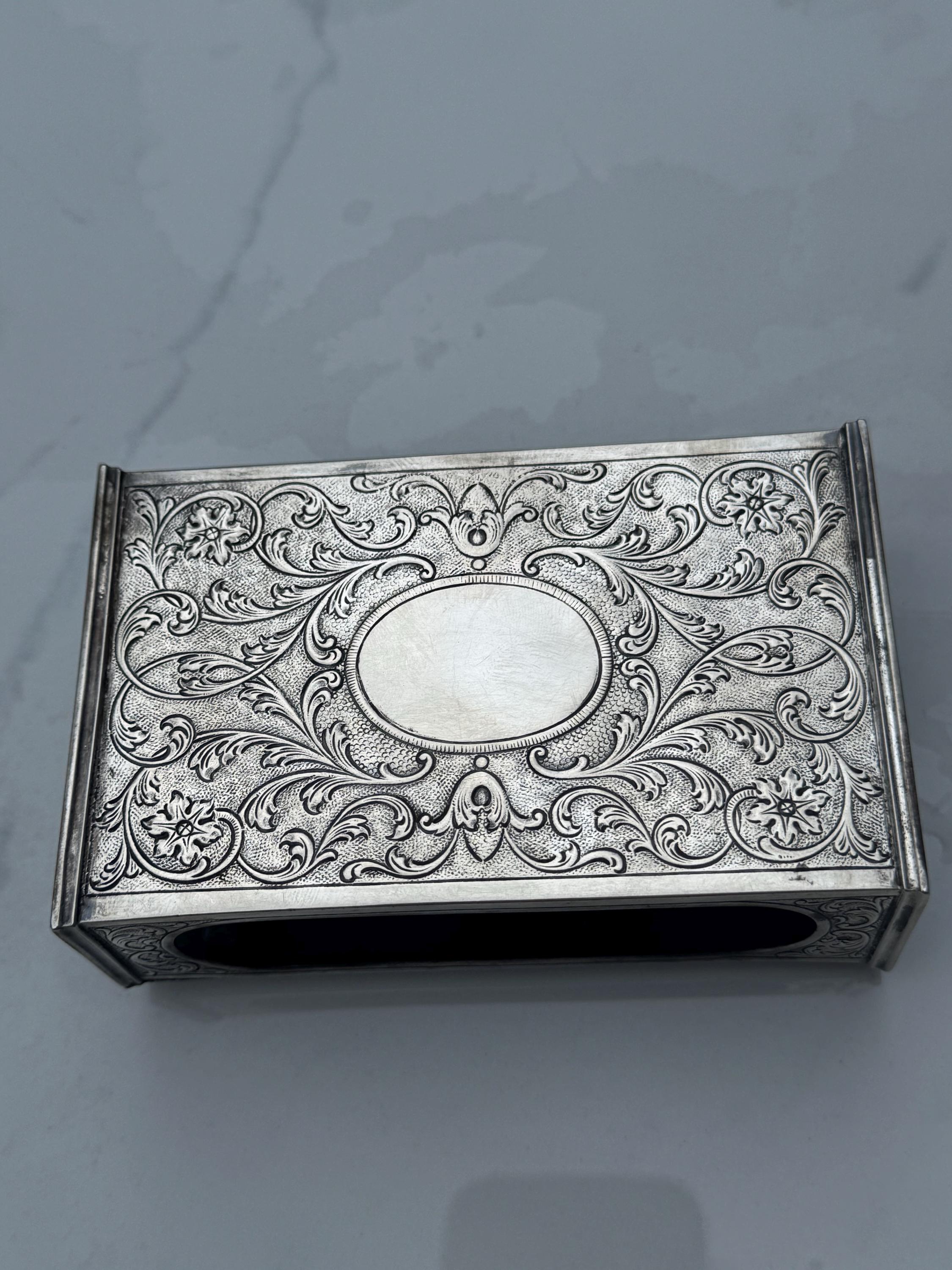 C. 1920 Dutch Sterling Silver Matchbox by Zaanlandse