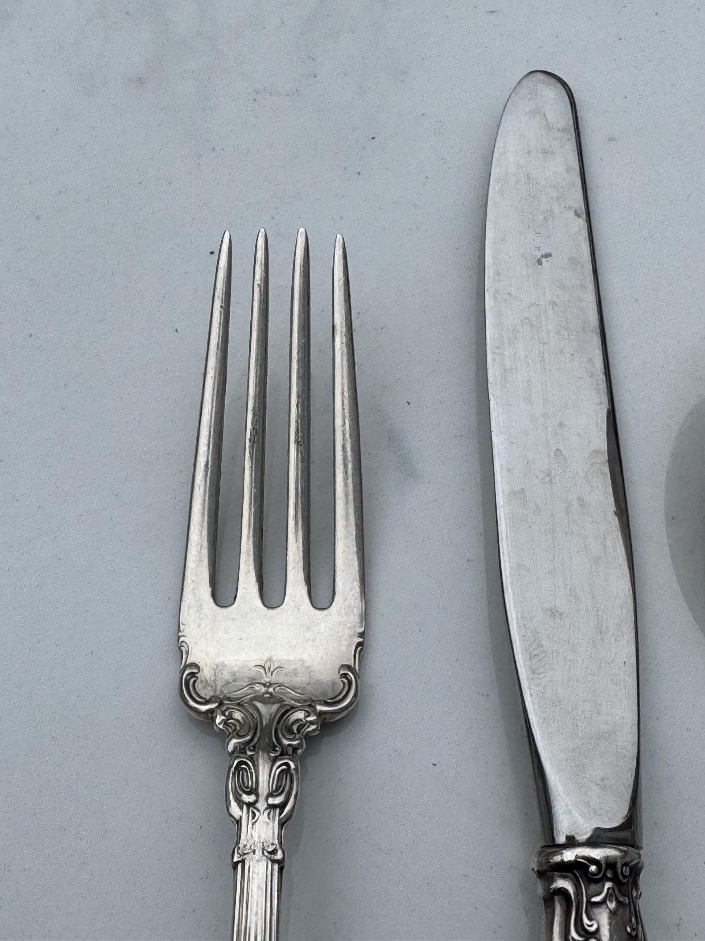 GORHAM ヴィンテージ スターリングシルバー フォーク スターリングシルバー ゴーハム シャンティリー ユースセット