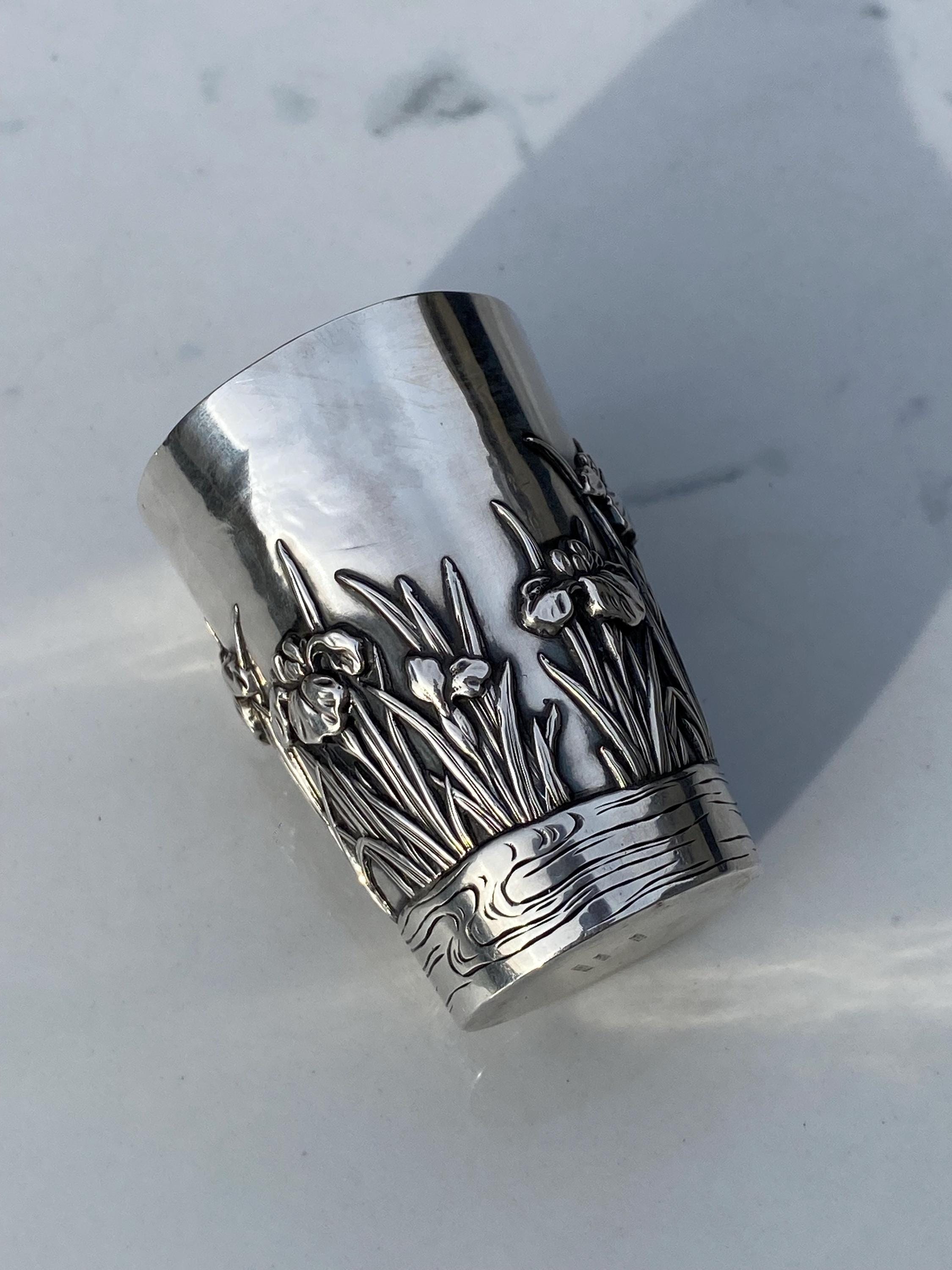 純銀杯 64ｇ C. 1900 Sterling Silver Japanese Liquor Cup by Arthur & Bond