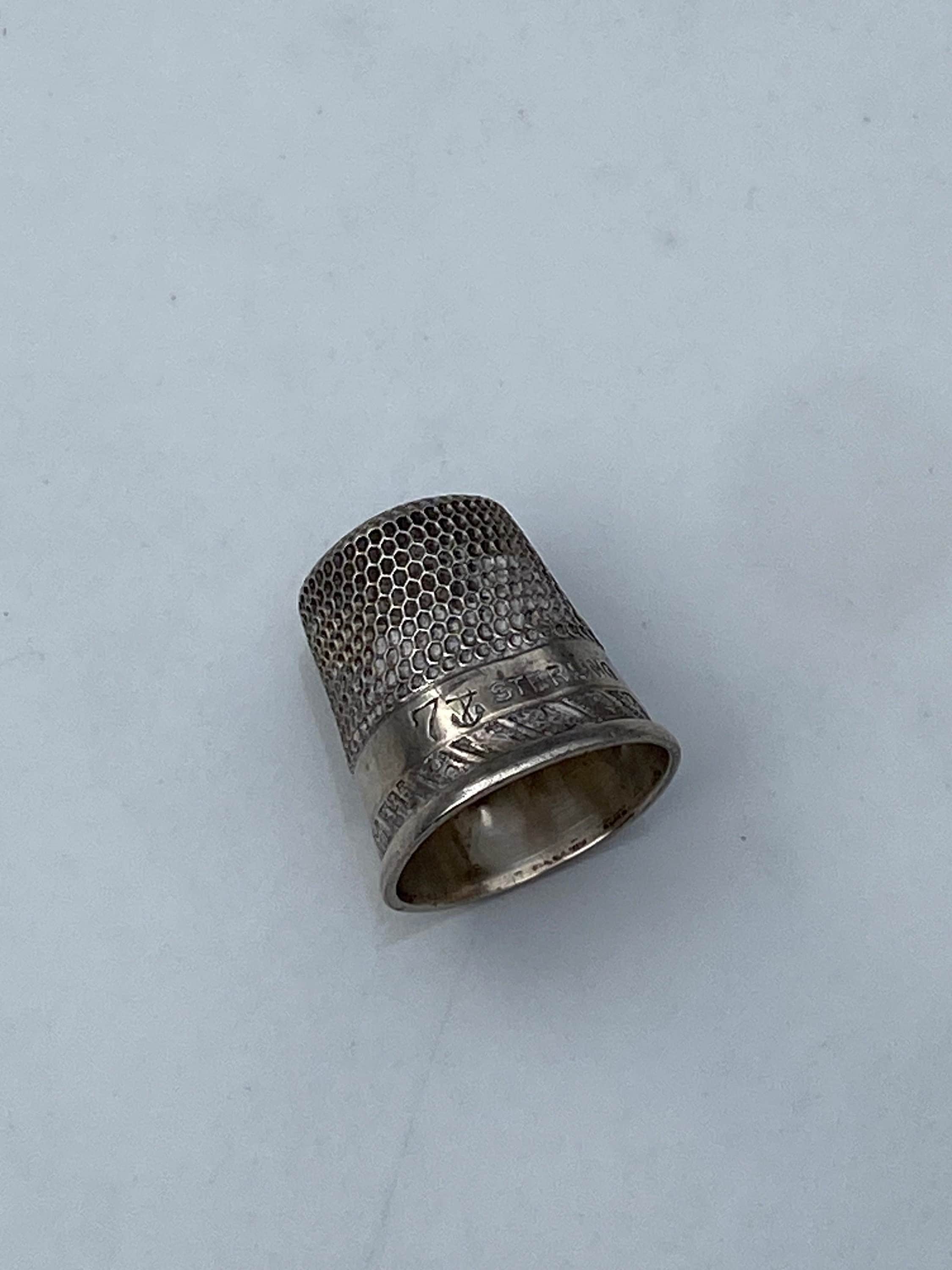 Sterling Silver Sewing Thimble Size 7 by Stern Brothers & Co. (2 g)