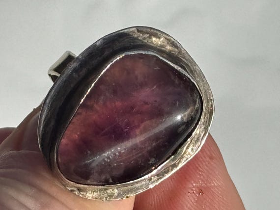 Vintage Studio Amethyst Solid Silver Ring Size 7 - image 1