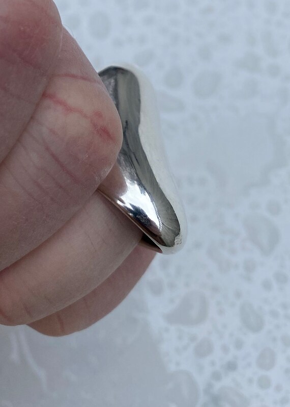 Modernist Sterling Silver Large Saddle Ring - Siz… - image 9