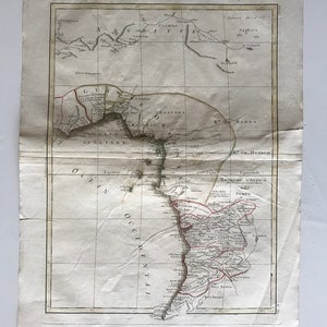 Fenomenal 1771 Mapa de África occidental en francés