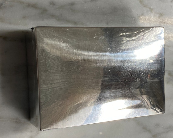 Cambodian Solid Silver Lidded Cigarette Box with … - image 3