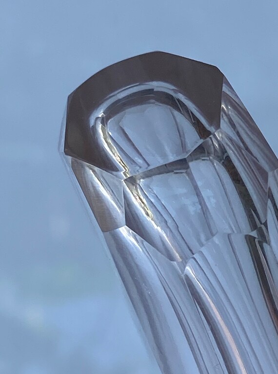 A Tall Cut Glass and Silver Perfume Bottle - image 7