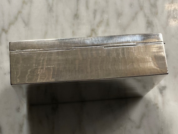 Cambodian Solid Silver Lidded Cigarette Box with … - image 5