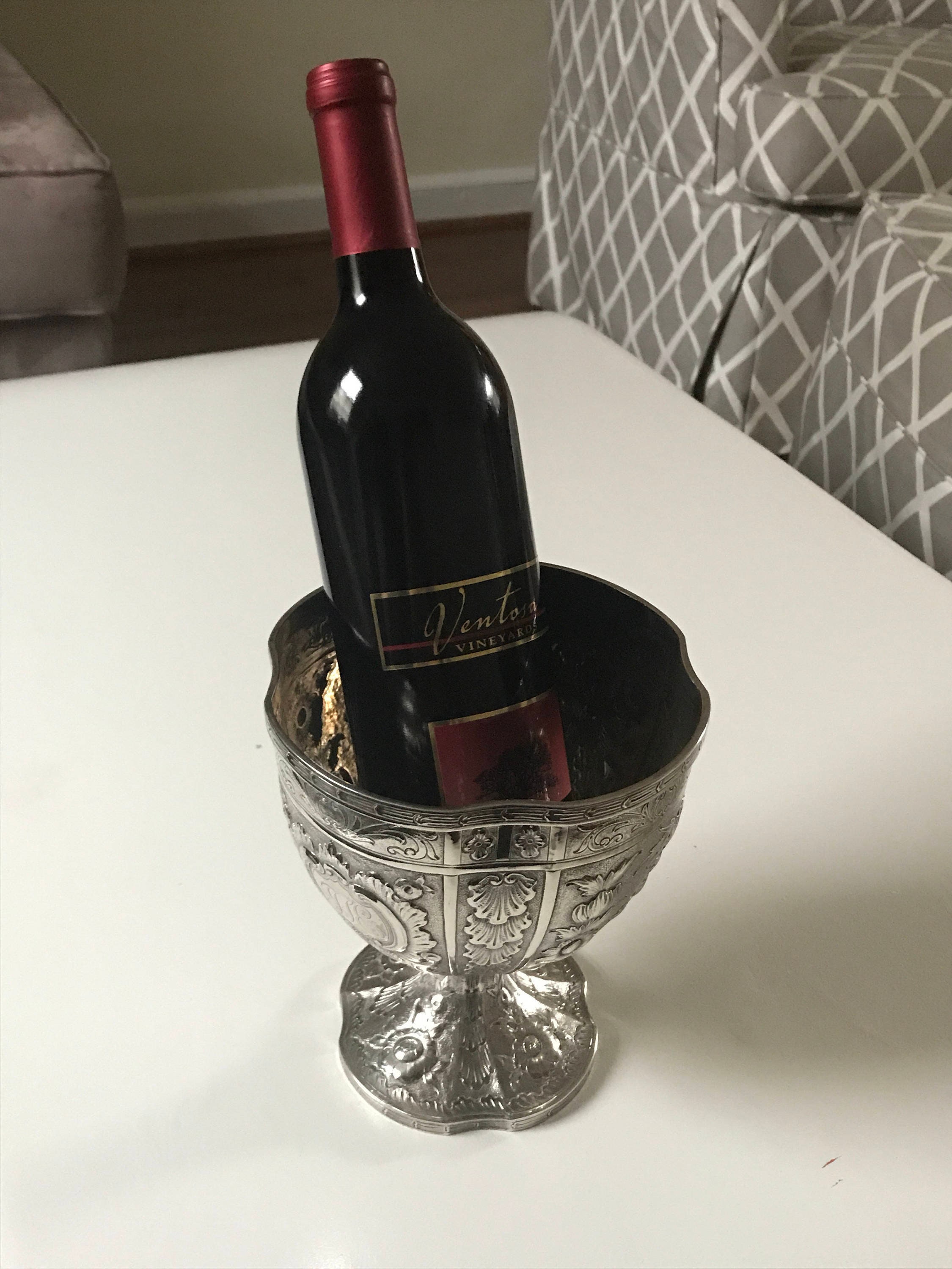 Monumental Philadelphia 1855-1860 Bailey & Co Coin Silver Chalice Form Wine Cooler Or Vase | 515 Grams