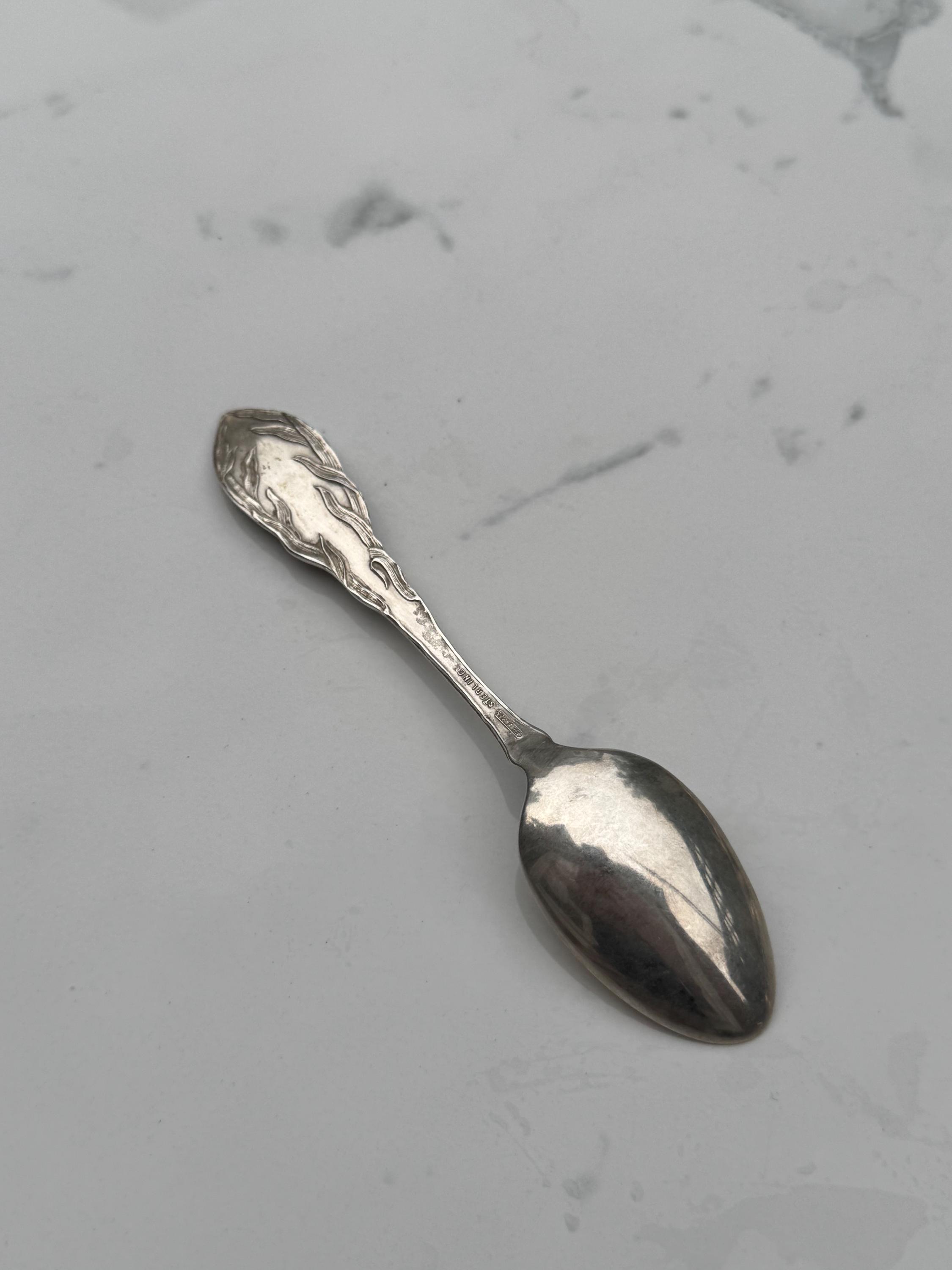 1895 Niagara Falls Sterling Silver Souvenir Spoon by Roden