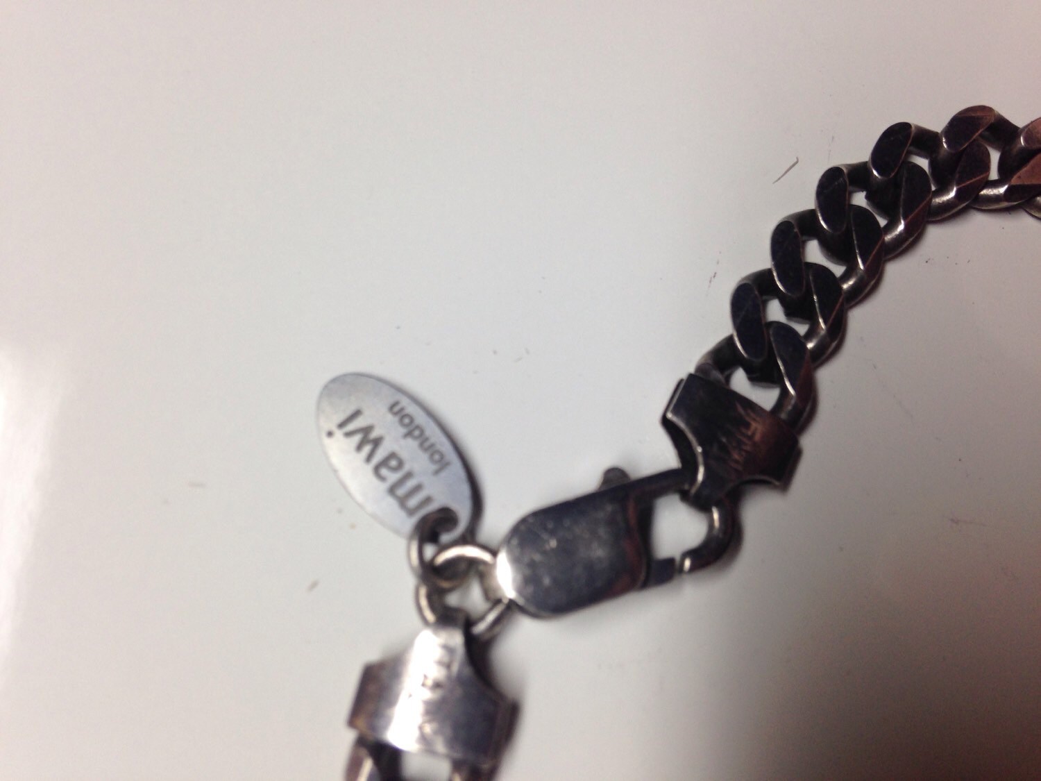 Vintage Mawi London Charm Necklace in 925 Sterling Silver (70 G