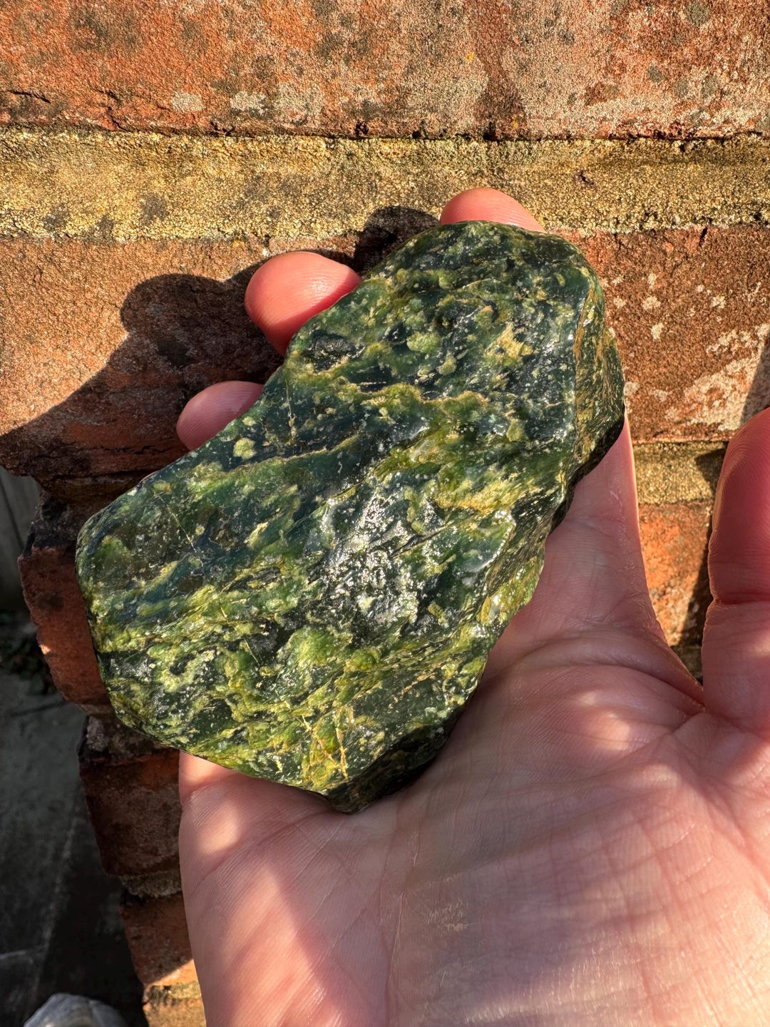 British Columbia (BC) Jade Boulder Specimen / Cutting Rough (14 Ounce ...