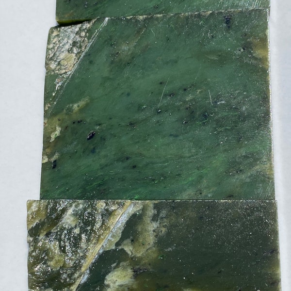 Dark Nephrite Jade Parcel Slab Rough Stone for Cutting (~110 grams)