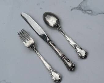 スターリングシルバー ゴーハム シャンティリー ユースセット フォーク