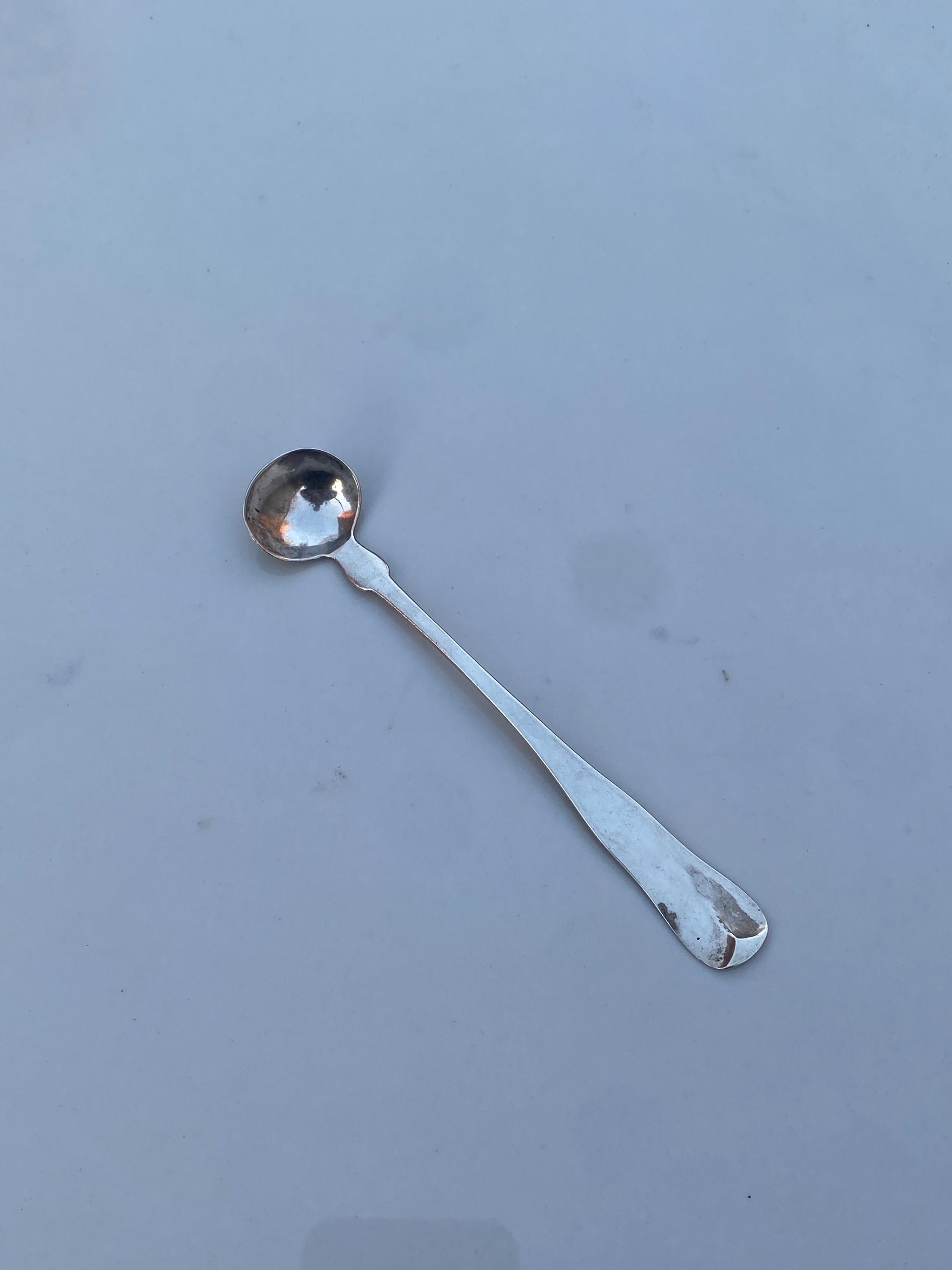 1819-1856 Gerrish & Pearson Coin Silver Mustard Spoon of Portland