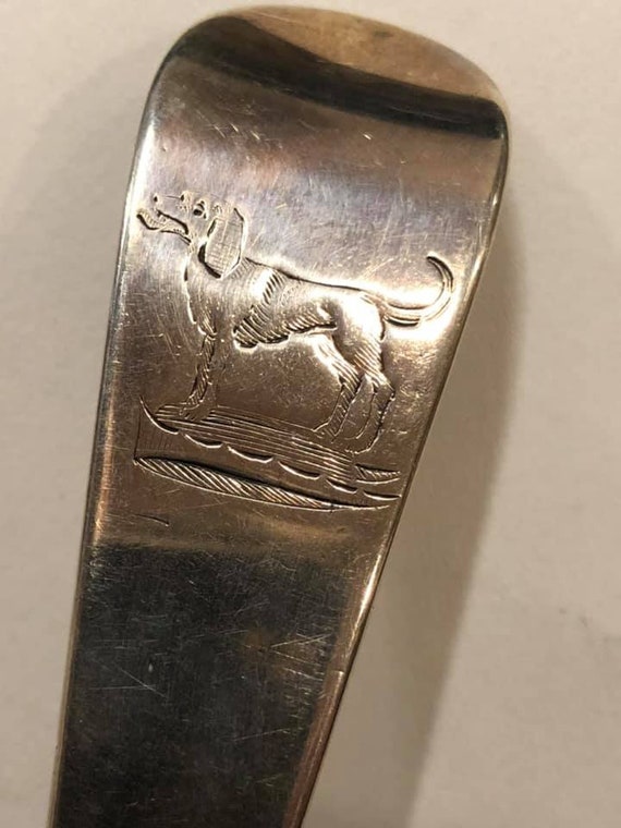Ca. 1764-69 Royal George III Englisch Sterling Silber Suppenkelle Markiert für den Grafen Talbot von Shrewsbury (13,5