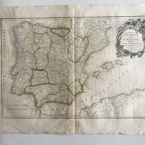 1771 Karte von Spanien und Portugal