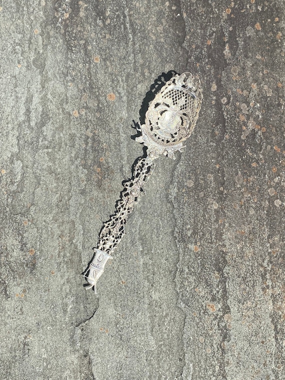 アンティーク オランダ シルバー サービング スプーン 833